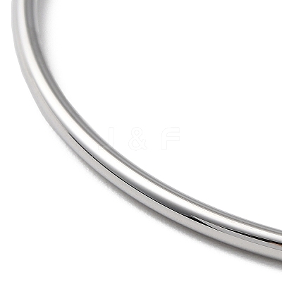Non-Tarnish 304 Stainless Steel Simple Plain Bangle for Women BJEW-F461-01I-P-1