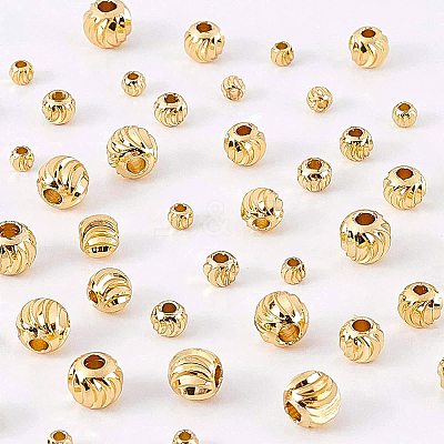 Brass Beads KK-BC0005-55G-1