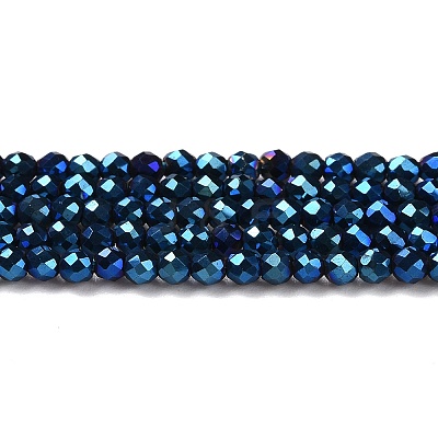 Electroplate Glass Beads Strands GLAA-H021-01A-FP03-1