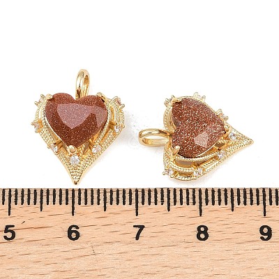 Brass Micro Pave Clear Cubic Zirconia Pendants KK-H257-08B-G01-1