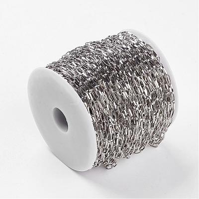 Iron Paperclip Chains CH-R025-10x5mm-P-1