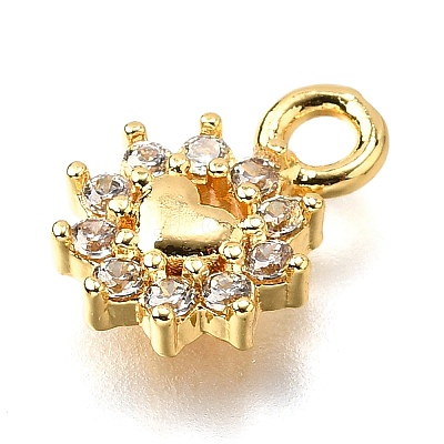 Brass Micro Pave Cubic Zirconia Pendants LS-KK-D385-02G-03-1
