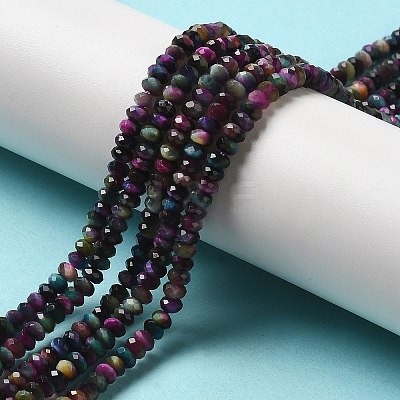 Natural Rainbow Tiger Eye Beads Strands G-NH0002-D01-01-1