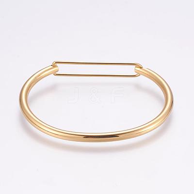 304 Stainless Steel Bangles BJEW-P181-03G-1