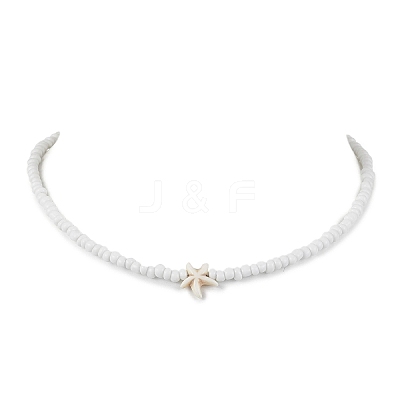 Synthetic Turquoise Necklaces NJEW-JN04773-01-1