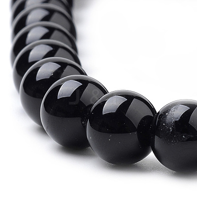 Natural Obsidian Beads Strands G-S259-33-10mm-1