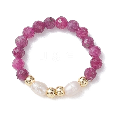 Natural Mixed Gemstone Finger Rings RJEW-JR00971-1
