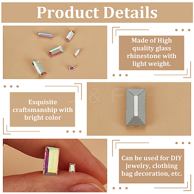 180Pcs 6 Styles Glass Rhinestone Cabochons RGLA-FG0001-26-1