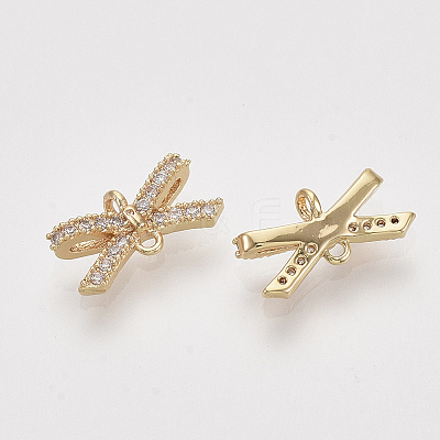 Brass Micro Pave Cubic Zirconia Links connectors X-ZIRC-S064-023-1