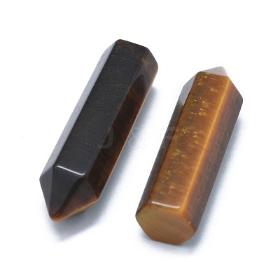 Natural Tiger Eye Pointed Beads X-G-G795-02-18-1