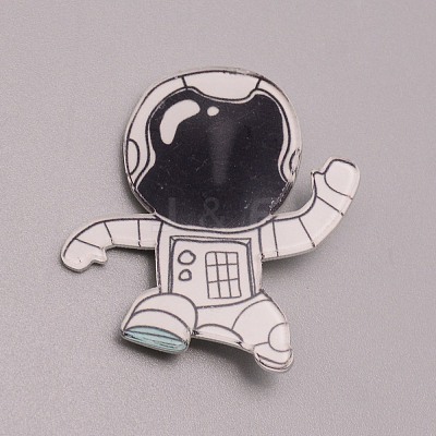 Astronaut Plastic Brooch for Backpack Clothes JEWB-TAC0007-24-1