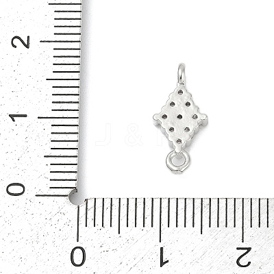 Brass Micro Pave Clear Cubic Zirconia Connector Charms LS-KK-Z094-08P-03-1