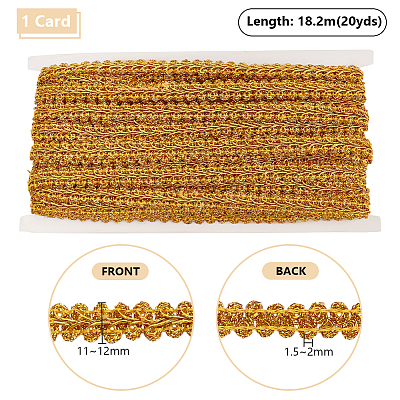 Sparkle Braided Polyester Lace Trim OCOR-WH0079-24A-1