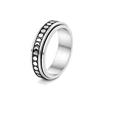 201 Stainless Steel Rotating Fidget Band Ring MATO-PW0001-059E-06-1