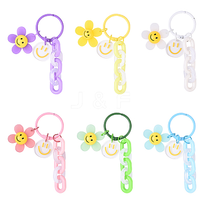 Acrylic Pendant Decorations HJEW-YW00186-01-1
