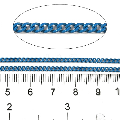 Spray Painted 304 Stainless Steel Curb Chains STAS-B067-05A-05-1