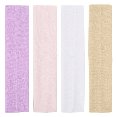 8Pcs 4 Colors Milk Silk Cloth Hair Bands OHAR-TAD0001-01C-1