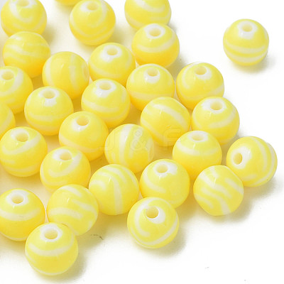 Opaque Striped Acrylic Beads MACR-S373-27D-06-1