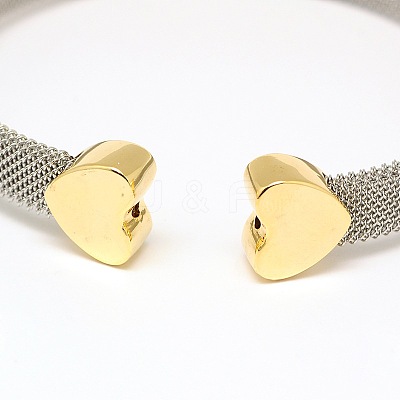 Tarnish Resistant 304 Stainless Steel Mesh Bangles BJEW-N225-34C-1