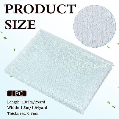 2 Yards Laser Polyester Imitation Peacock Feather Fabric DIY-PH0038-39A-1
