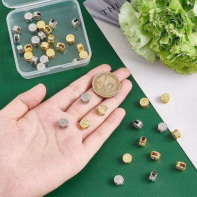 40Pcs 2 Colors Alloy Spacer Beads FIND-PH0005-95-1
