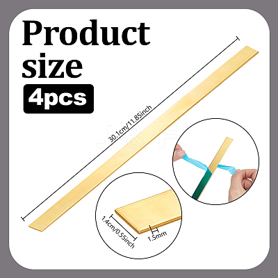 4Pcs Brass Sheets DIY-PH0036-42-1