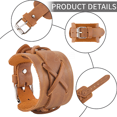 Imitation Leather Cord Bracelets for Men BJEW-CL0001-55B-1
