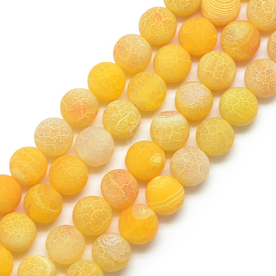 Natural Weathered Agate Bead Strands G-S237-8mm-02-1