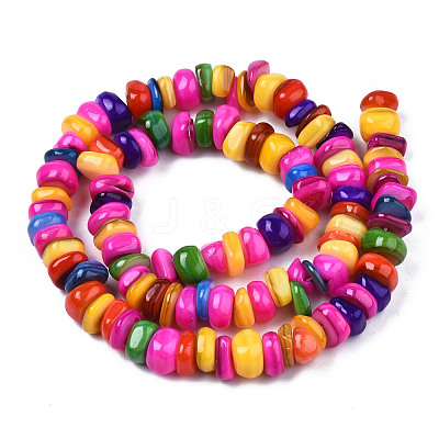 Natural Trochid Shell/Trochus Shell Beads Strands SHEL-S258-081-B08-1