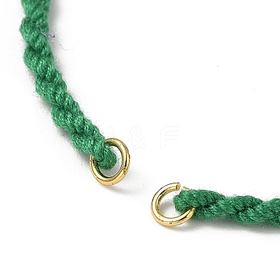 Braided Cotton Cord Bracelet Making MAK-L043-02G-12-1