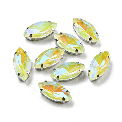 Mocha Fluorescent(MI) Horse Eye Sew on Rhinestone GGLA-R043-01B-P06-1