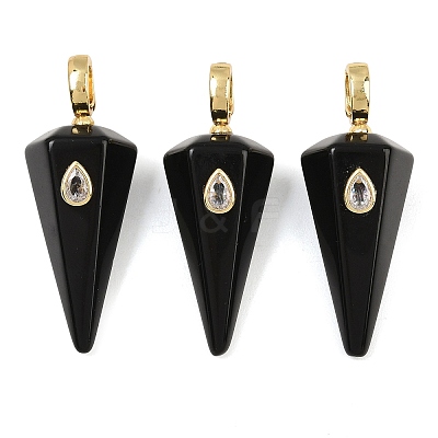 Natural Obsidian Pointed Pendants GG-CBA19F2-02G-08-1