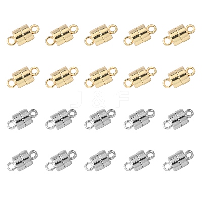 20 Sets 2 Colors Alloy Magnetic Clasps PALLOY-CJ0002-43-1