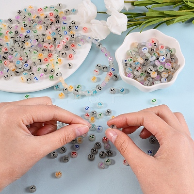 200g 2 Colors Luminous Acrylic Beads MACR-SZ0001-60-1