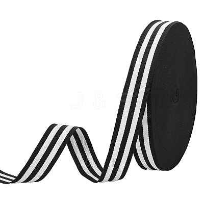 50 Yards Polyester Stripe Ribbons SRIB-WH0011-157C-1