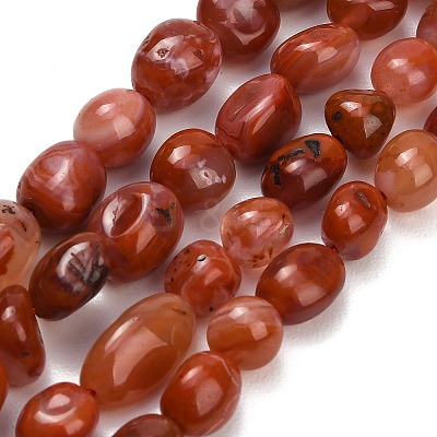 Natural Red Agate(Dyed & Heated) Beads Strands G-C287-A01-01-1
