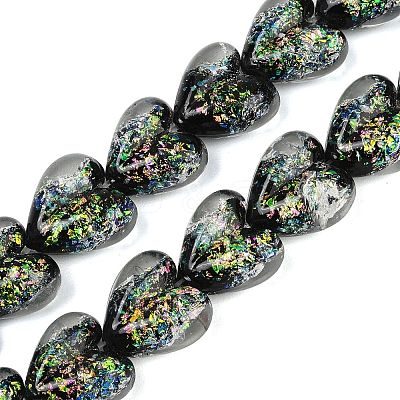 Handmade Foil Glass Beads DICH-C001-01I-1