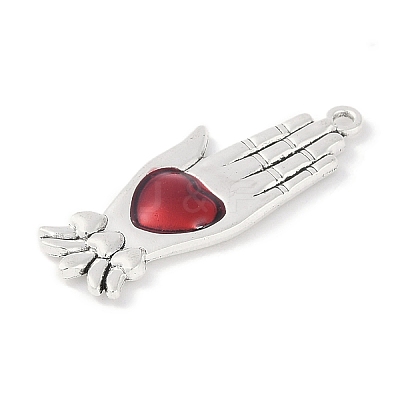 Rack Plating Alloy Enamel Pendants PALLOY-F018-25AS-02-1
