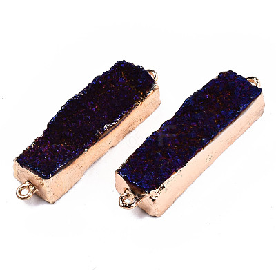 Natural Druzy Agate Links Connectors G-T131-89B-1