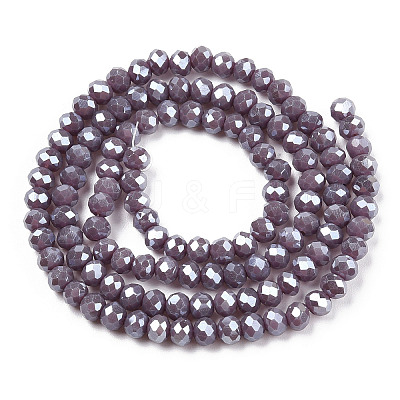 Electroplate Glass Beads Strands EGLA-A034-P4mm-A12-1