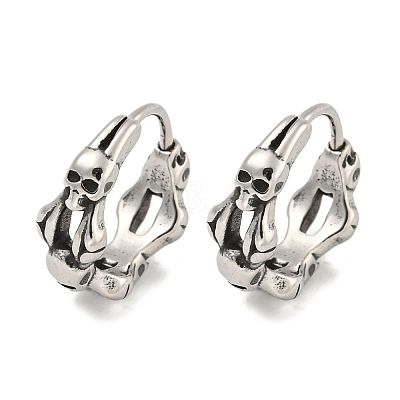 316 Surgical Stainless Steel Hoop Earrings EJEW-D096-12AS-18-1