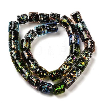 Handmade Dichroic Foil Glass Beads Strands DICH-U001-09A-1