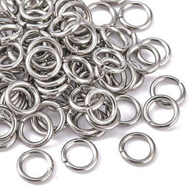 Tarnish Resistant 304 Stainless Steel Open Jump Rings STAS-Q186-02-6x1mm-1