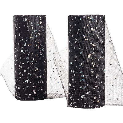 Glitter Sequin Deco Mesh Ribbons OCOR-BC0008-40-1