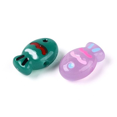 Imitation Jelly Acrylic Beads OACR-N152-09-1