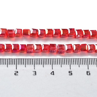 Electroplate Glass Bead Strands EGLA-J028-4x4mm-AB05-1