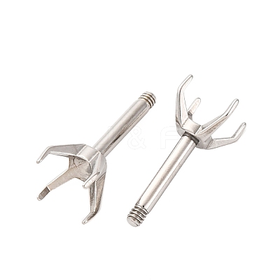 304 Stainless Steel Stud Earring Findings STAS-B091-02C-05P-1