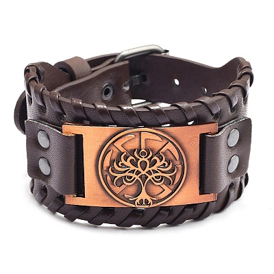 Viking Imitation Leather Cord Bracelets PW-WG0AC8F-02-1