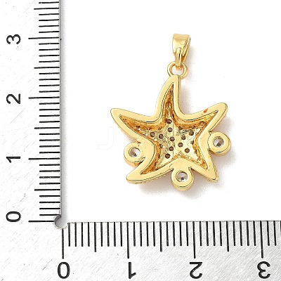 Brass Micro Pave Cubic Zirconia Pendants KK-K305-11A-G-1