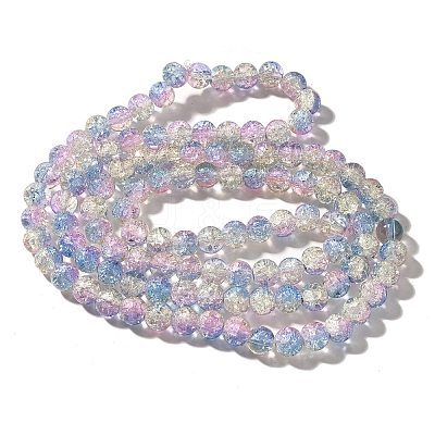 Crackle Glass Beads Strands X1-CCG-C002-8mm-09-1